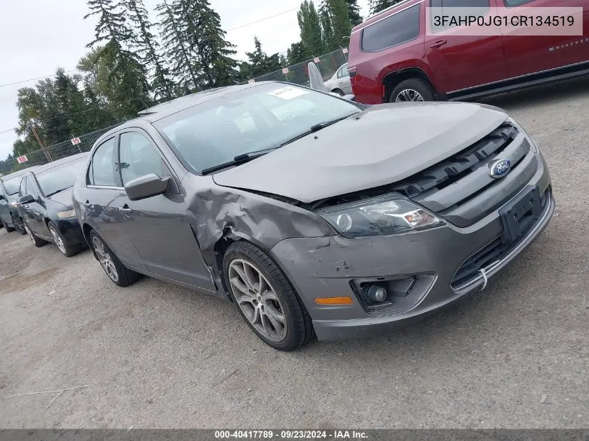 2012 Ford Fusion Sel VIN: 3FAHP0JG1CR134519 Lot: 40417789