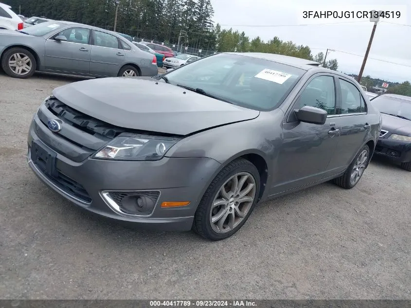 2012 Ford Fusion Sel VIN: 3FAHP0JG1CR134519 Lot: 40417789