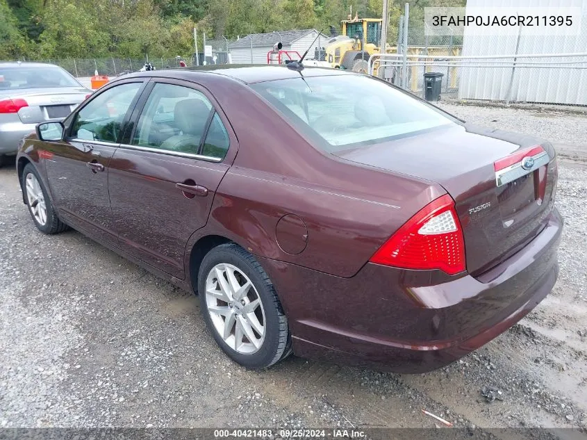 3FAHP0JA6CR211395 2012 Ford Fusion Sel