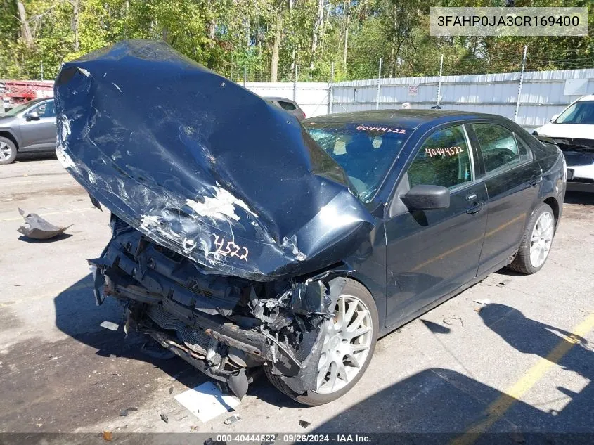 2012 Ford Fusion Sel VIN: 3FAHP0JA3CR169400 Lot: 40444522