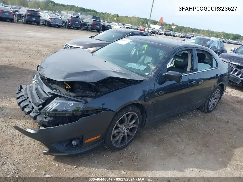 2012 Ford Fusion Sel VIN: 3FAHP0CG0CR323627 Lot: 40446847