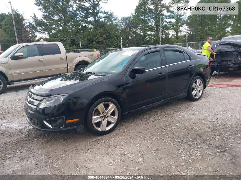 2012 Ford Fusion Sport VIN: 3FAHP0KC1CR167368 Lot: 40446944