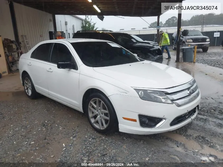 3FAHP0JA9CR345074 2012 Ford Fusion Sel