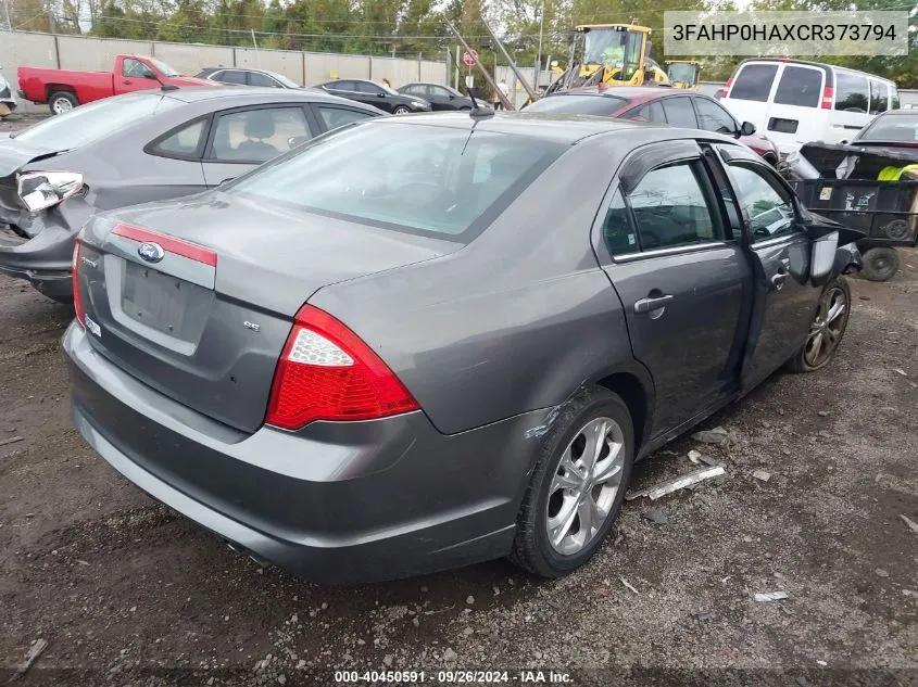 3FAHP0HAXCR373794 2012 Ford Fusion Se