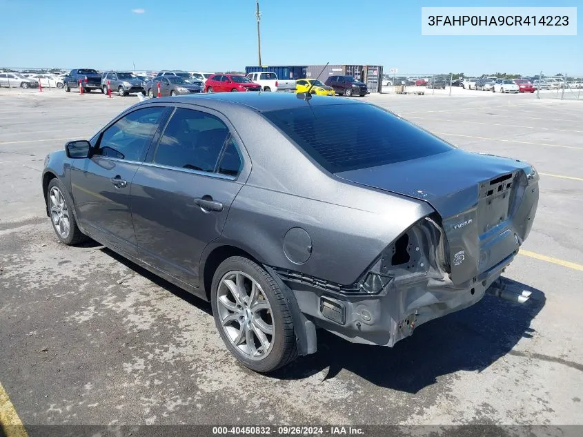 2012 Ford Fusion Se VIN: 3FAHP0HA9CR414223 Lot: 40450832