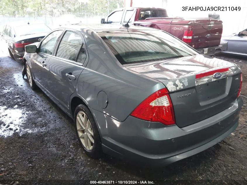 2012 Ford Fusion Sel VIN: 3FAHP0JA9CR211049 Lot: 40463871