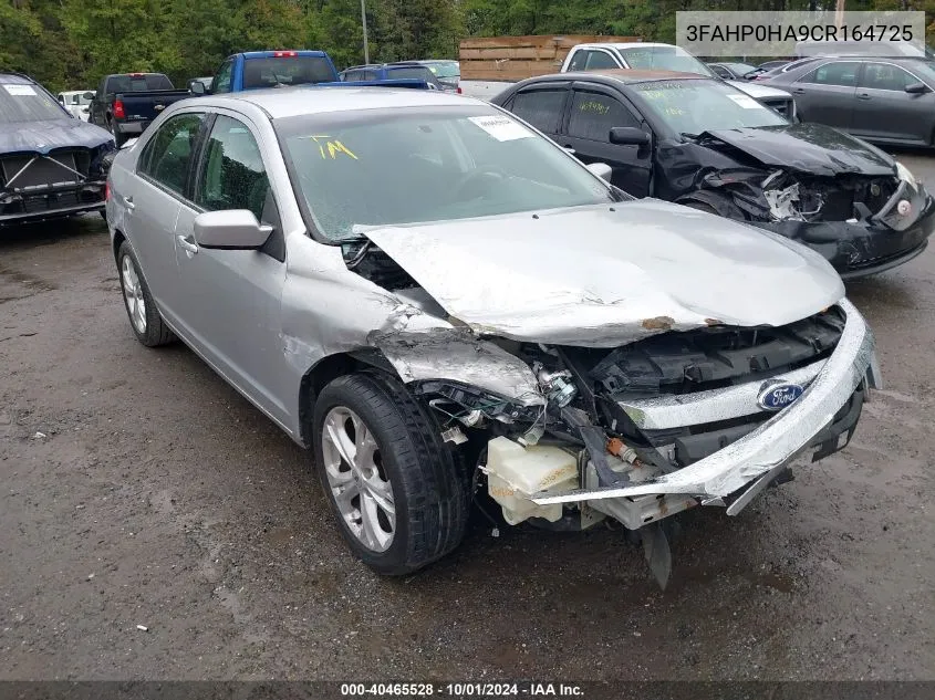 3FAHP0HA9CR164725 2012 Ford Fusion Se