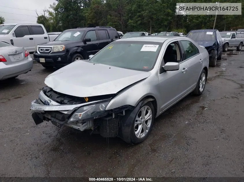 3FAHP0HA9CR164725 2012 Ford Fusion Se