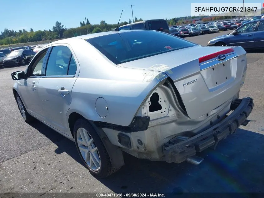 3FAHP0JG7CR421847 2012 Ford Fusion Sel