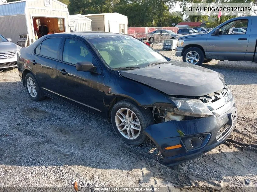 2012 Ford Fusion VIN: 3FAHP0GA2CR128389 Lot: 40473097