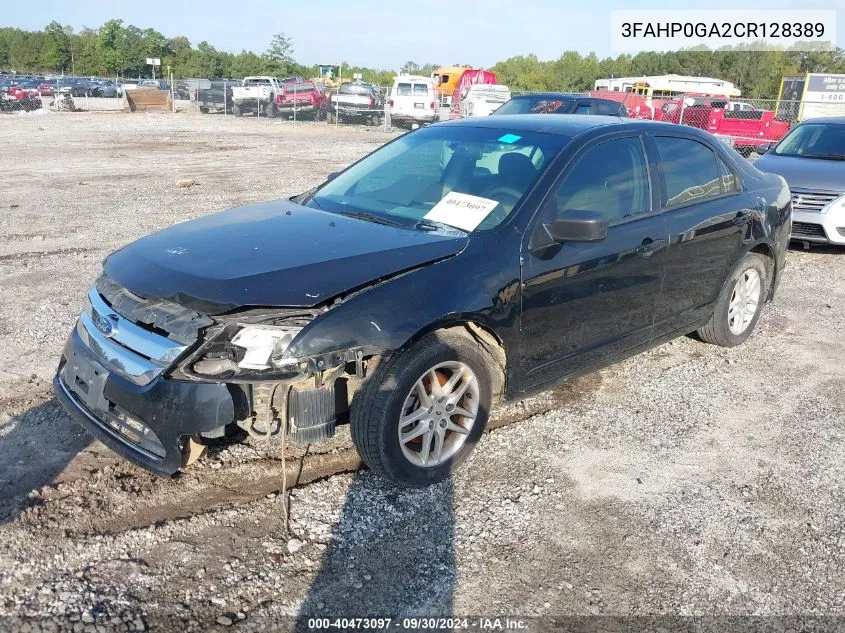 2012 Ford Fusion VIN: 3FAHP0GA2CR128389 Lot: 40473097