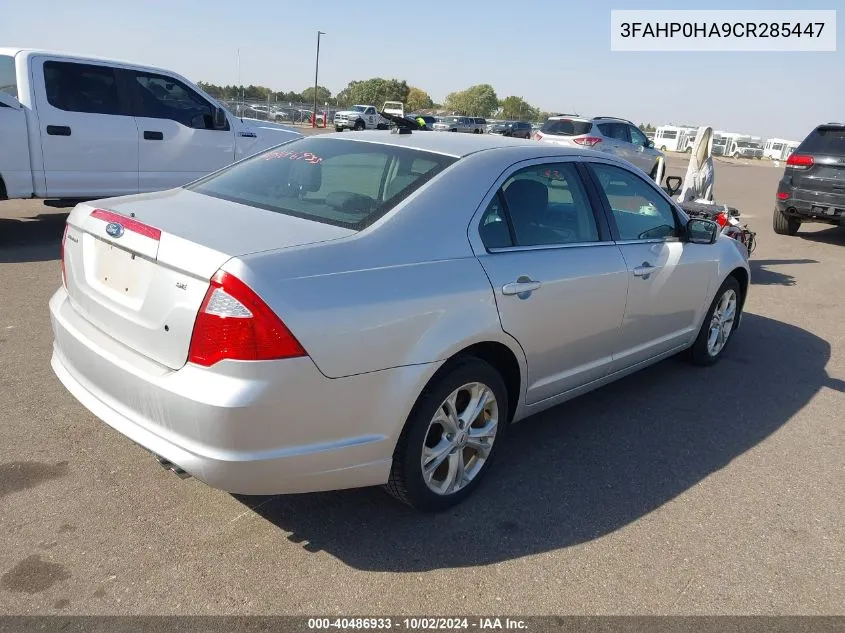 2012 Ford Fusion Se VIN: 3FAHP0HA9CR285447 Lot: 40486933