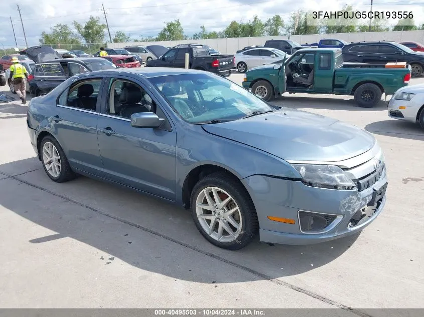 2012 Ford Fusion Sel VIN: 3FAHP0JG5CR193556 Lot: 40495503