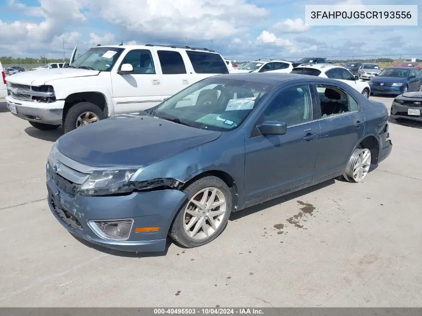 2012 Ford Fusion Sel VIN: 3FAHP0JG5CR193556 Lot: 40495503