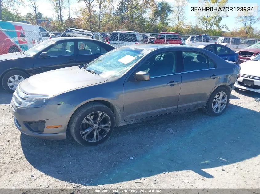 2012 Ford Fusion Se VIN: 3FAHP0HA7CR128984 Lot: 40503045