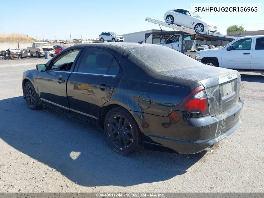 2012 Ford Fusion Sel VIN: 3FAHP0JG2CR156965 Lot: 40511244