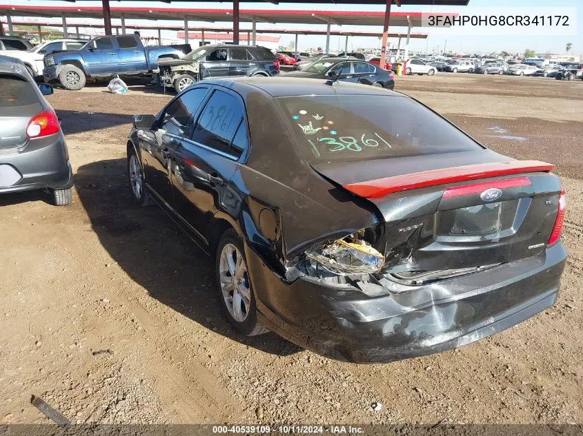 3FAHP0HG8CR341172 2012 Ford Fusion Se