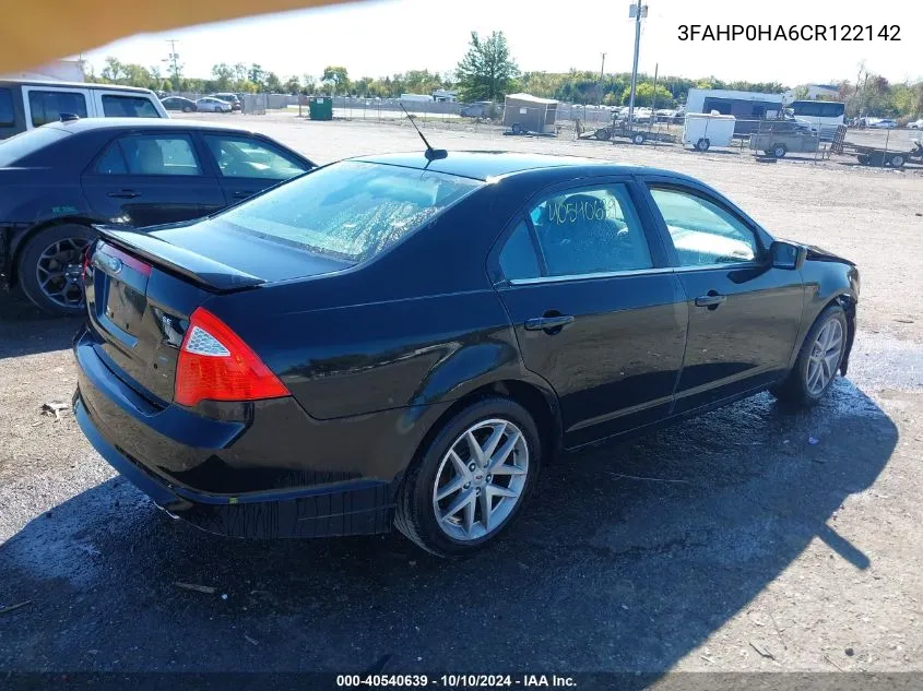 3FAHP0HA6CR122142 2012 Ford Fusion Se