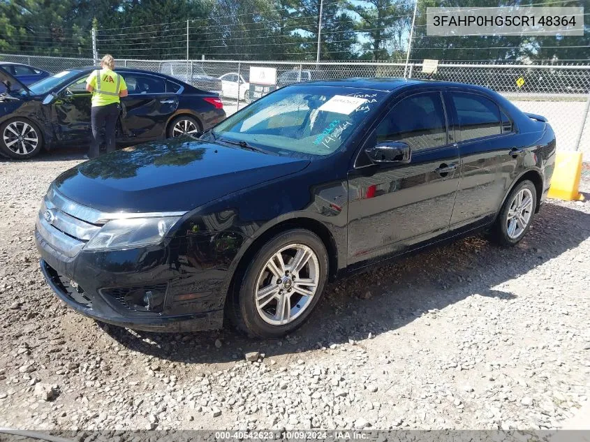 2012 Ford Fusion Se VIN: 3FAHP0HG5CR148364 Lot: 40542623