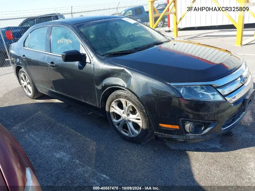 2012 Ford Fusion Se VIN: 3FAHP0HAXCR325809 Lot: 40557470