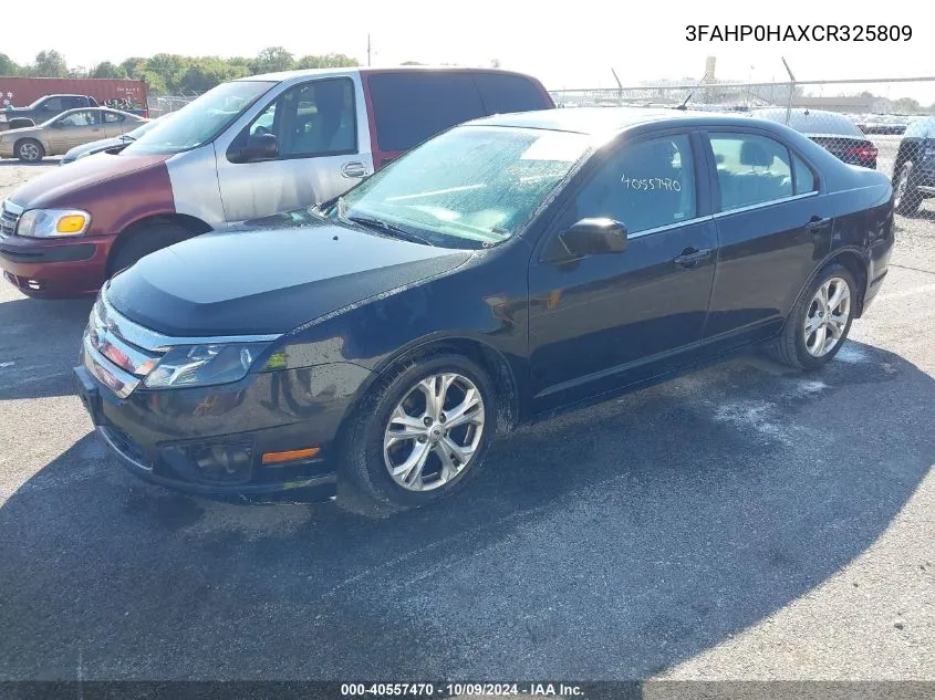 2012 Ford Fusion Se VIN: 3FAHP0HAXCR325809 Lot: 40557470