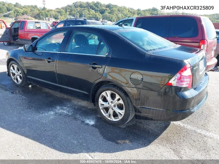 2012 Ford Fusion Se VIN: 3FAHP0HAXCR325809 Lot: 40557470