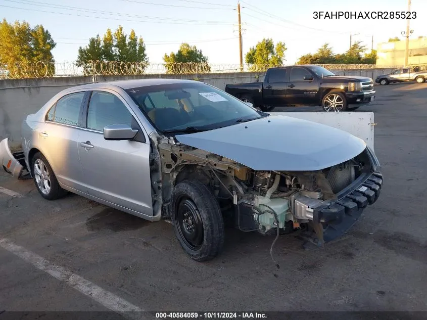 3FAHP0HAXCR285523 2012 Ford Fusion Se