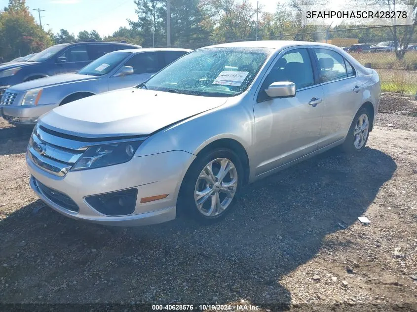 2012 Ford Fusion Se VIN: 3FAHP0HA5CR428278 Lot: 40628576