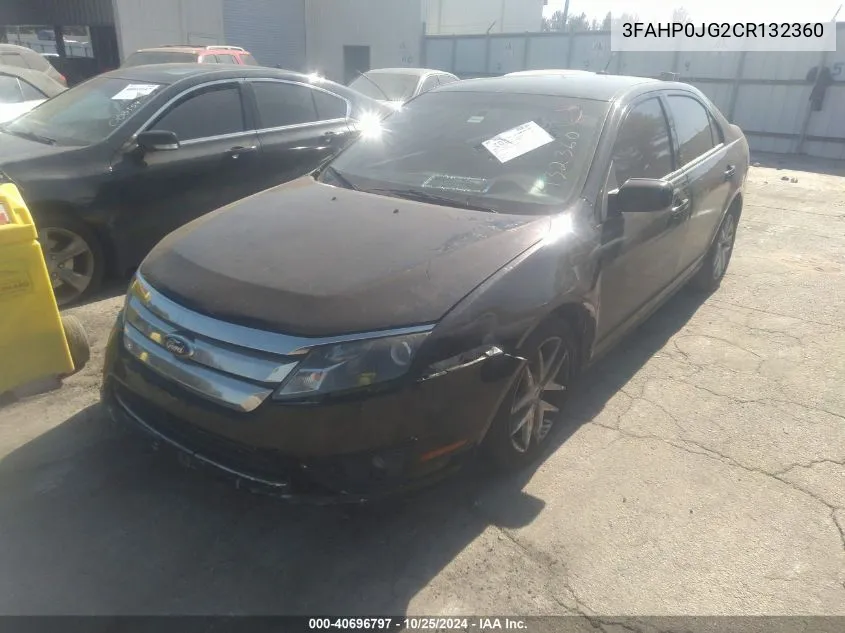 2012 Ford Fusion Sel VIN: 3FAHP0JG2CR132360 Lot: 40696797