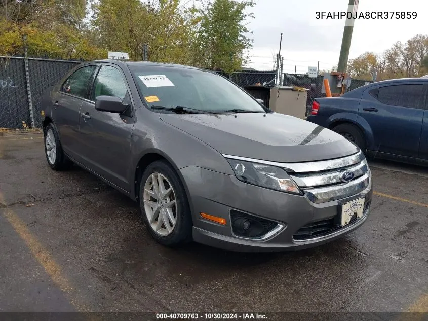 3FAHP0JA8CR375859 2012 Ford Fusion Sel