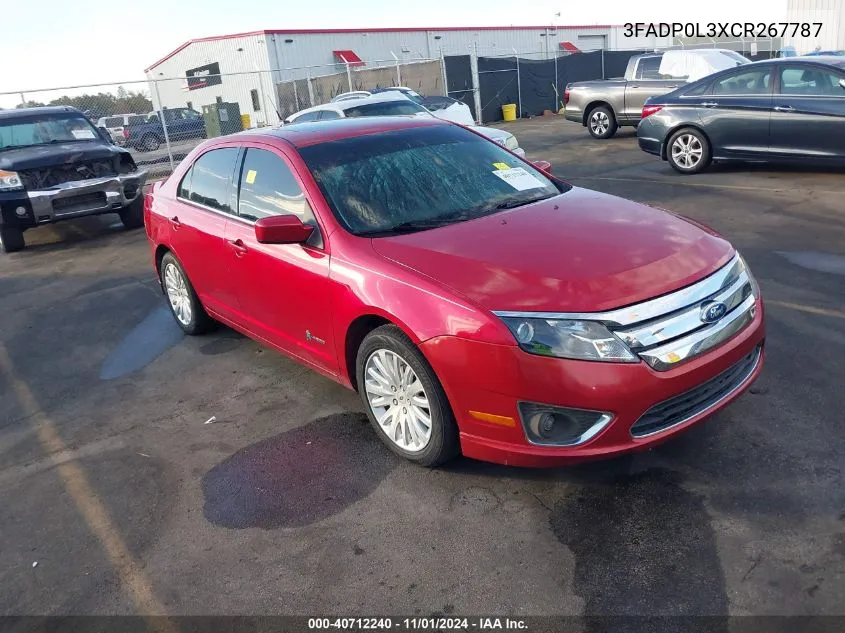 2012 Ford Fusion Hybrid VIN: 3FADP0L3XCR267787 Lot: 40712240