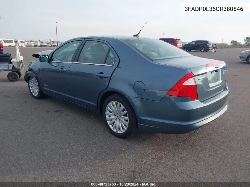 3FADP0L36CR380846 2012 Ford Fusion Hybrid