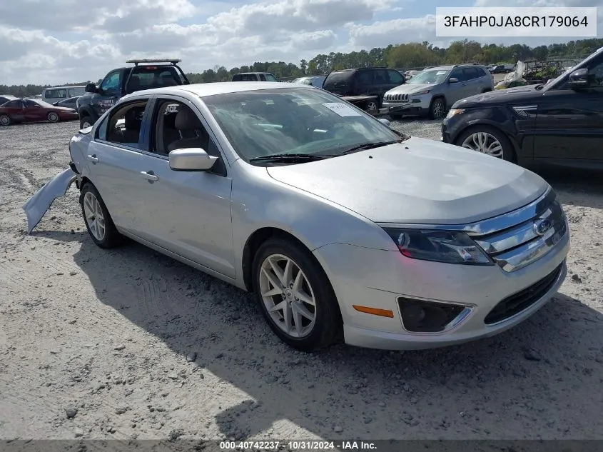 2012 Ford Fusion Sel VIN: 3FAHP0JA8CR179064 Lot: 40742237