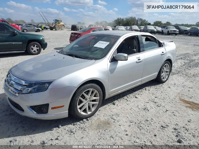 2012 Ford Fusion Sel VIN: 3FAHP0JA8CR179064 Lot: 40742237