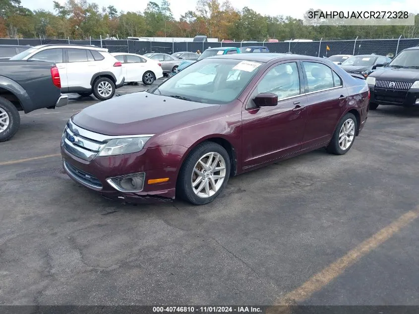 2012 Ford Fusion Sel VIN: 3FAHP0JAXCR272328 Lot: 40746810