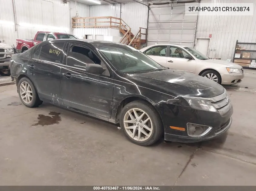 2012 Ford Fusion Sel VIN: 3FAHP0JG1CR163874 Lot: 40753467