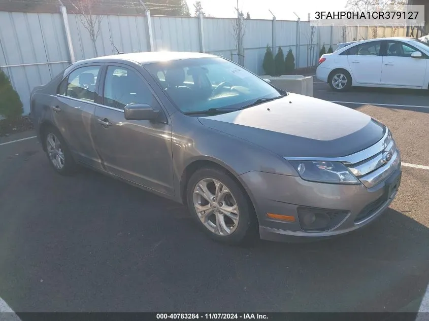 2012 Ford Fusion Se VIN: 3FAHP0HA1CR379127 Lot: 40783284