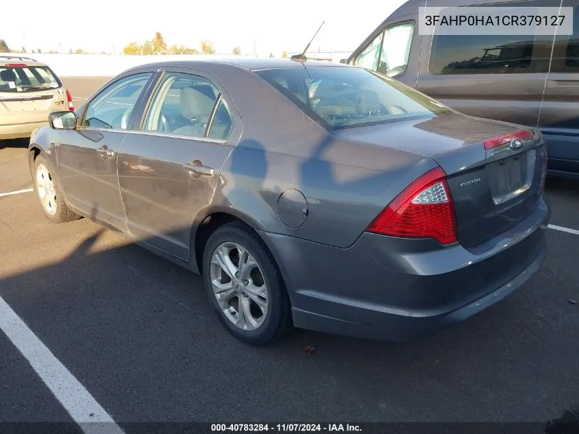 2012 Ford Fusion Se VIN: 3FAHP0HA1CR379127 Lot: 40783284