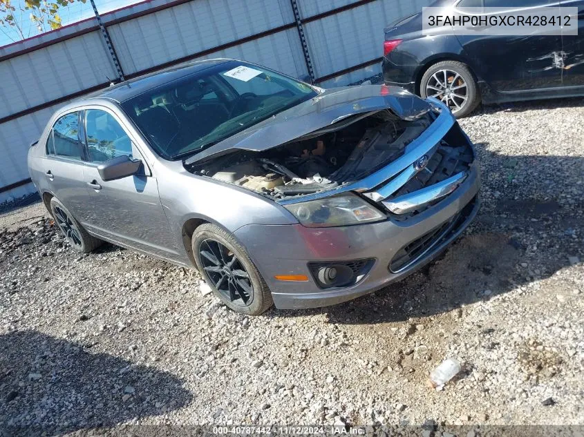 2012 Ford Fusion Se VIN: 3FAHP0HGXCR428412 Lot: 40787442