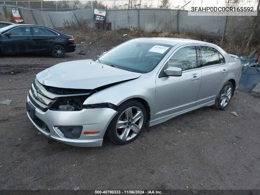 2012 Ford Fusion Sport VIN: 3FAHP0DC0CR165592 Lot: 40790333