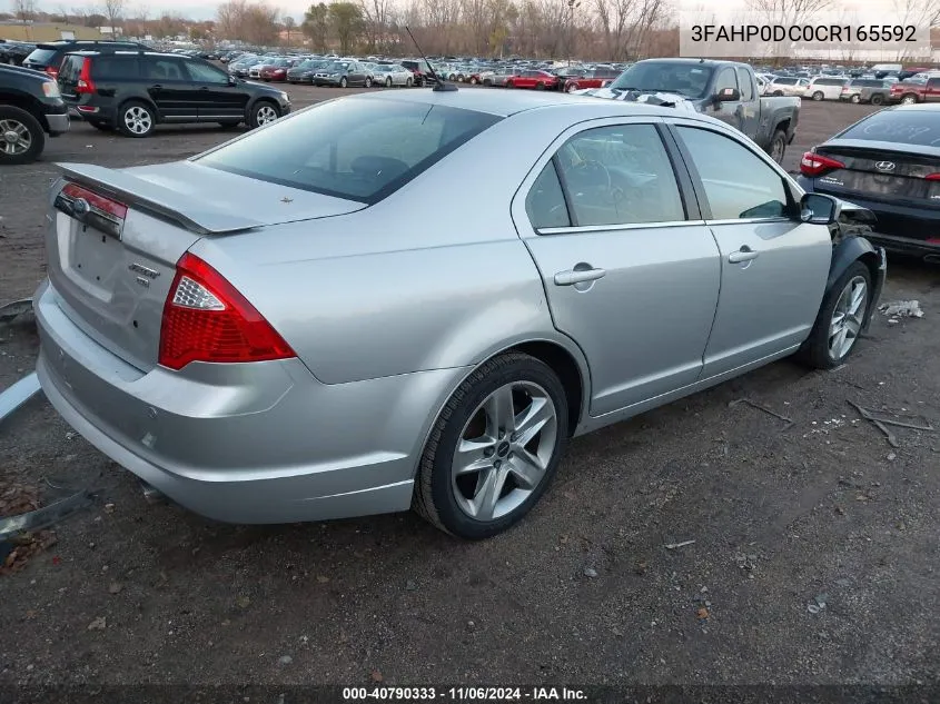 2012 Ford Fusion Sport VIN: 3FAHP0DC0CR165592 Lot: 40790333