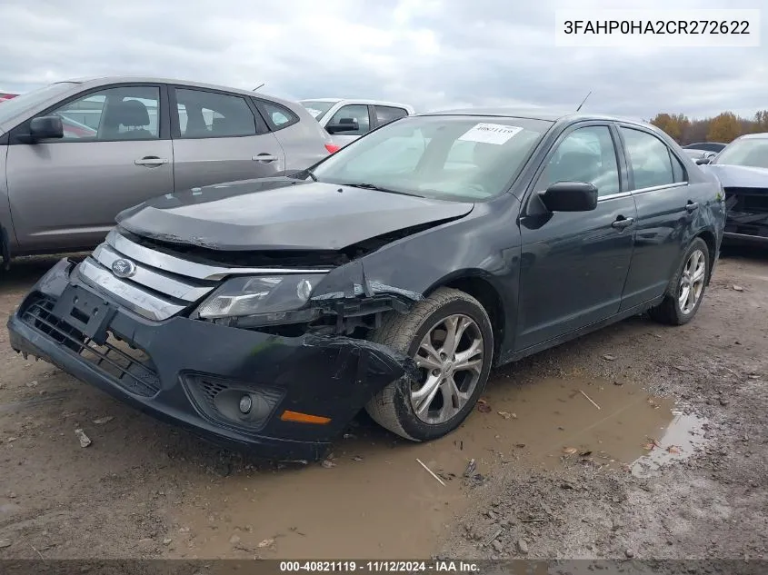 2012 Ford Fusion Se VIN: 3FAHP0HA2CR272622 Lot: 40821119