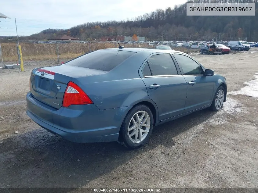 3FAHP0CG3CR319667 2012 Ford Fusion Sel