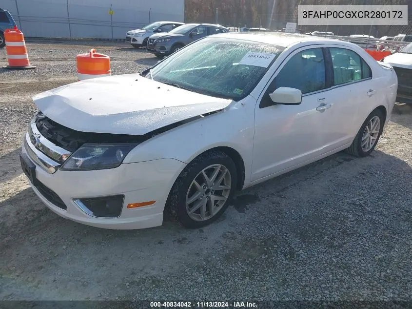 3FAHP0CGXCR280172 2012 Ford Fusion Sel