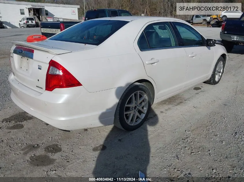 3FAHP0CGXCR280172 2012 Ford Fusion Sel