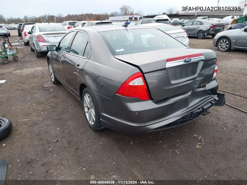 2012 Ford Fusion Sel VIN: 3FAHP0JA2CR105395 Lot: 40848039