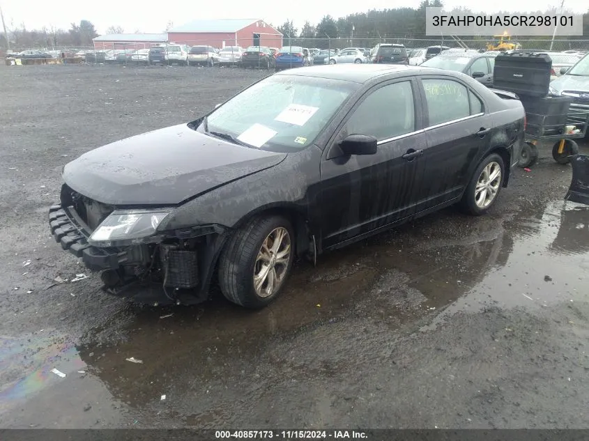 2012 Ford Fusion Se VIN: 3FAHP0HA5CR298101 Lot: 40857173