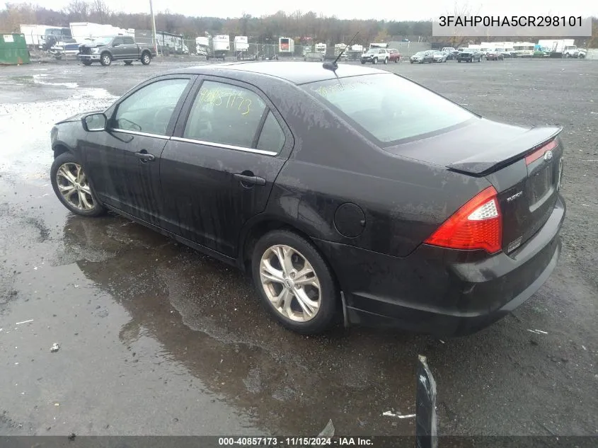 2012 Ford Fusion Se VIN: 3FAHP0HA5CR298101 Lot: 40857173