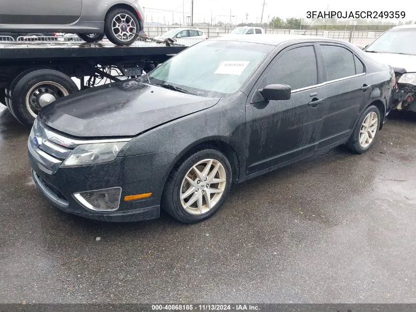 2012 Ford Fusion Sel VIN: 3FAHP0JA5CR249359 Lot: 40868185