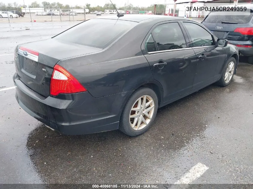 2012 Ford Fusion Sel VIN: 3FAHP0JA5CR249359 Lot: 40868185